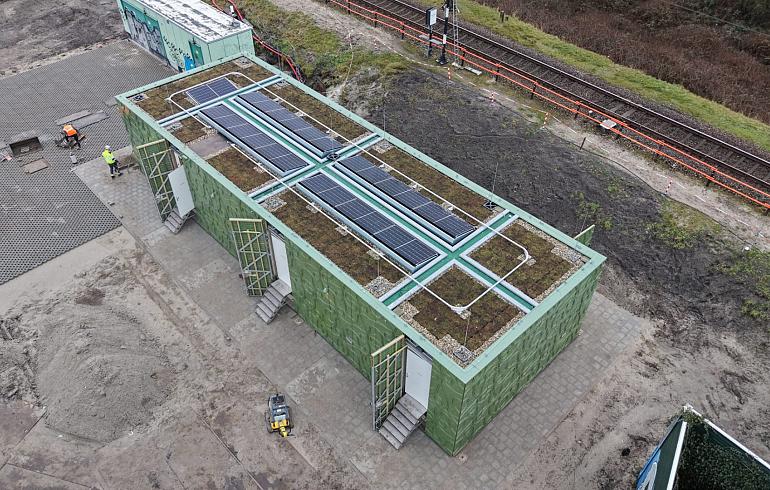 Groendak ProRail modulair onderstation